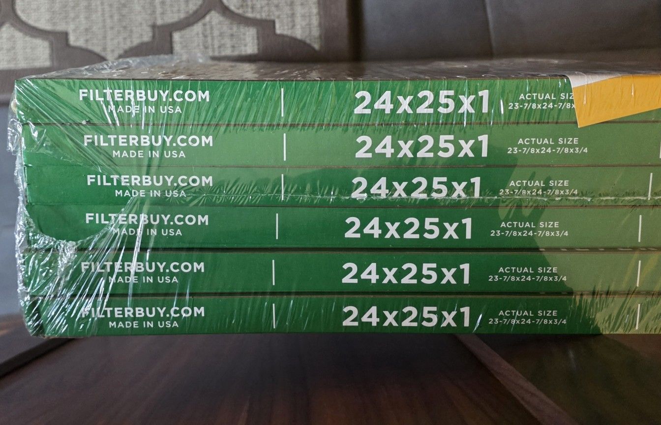 24 X 25 X 1 Merv 11 Air filter - 6 Qty - New
