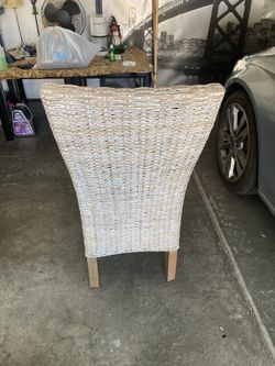 Wicker Chair New 19” Seat Height From Floor Only One Chair Left 