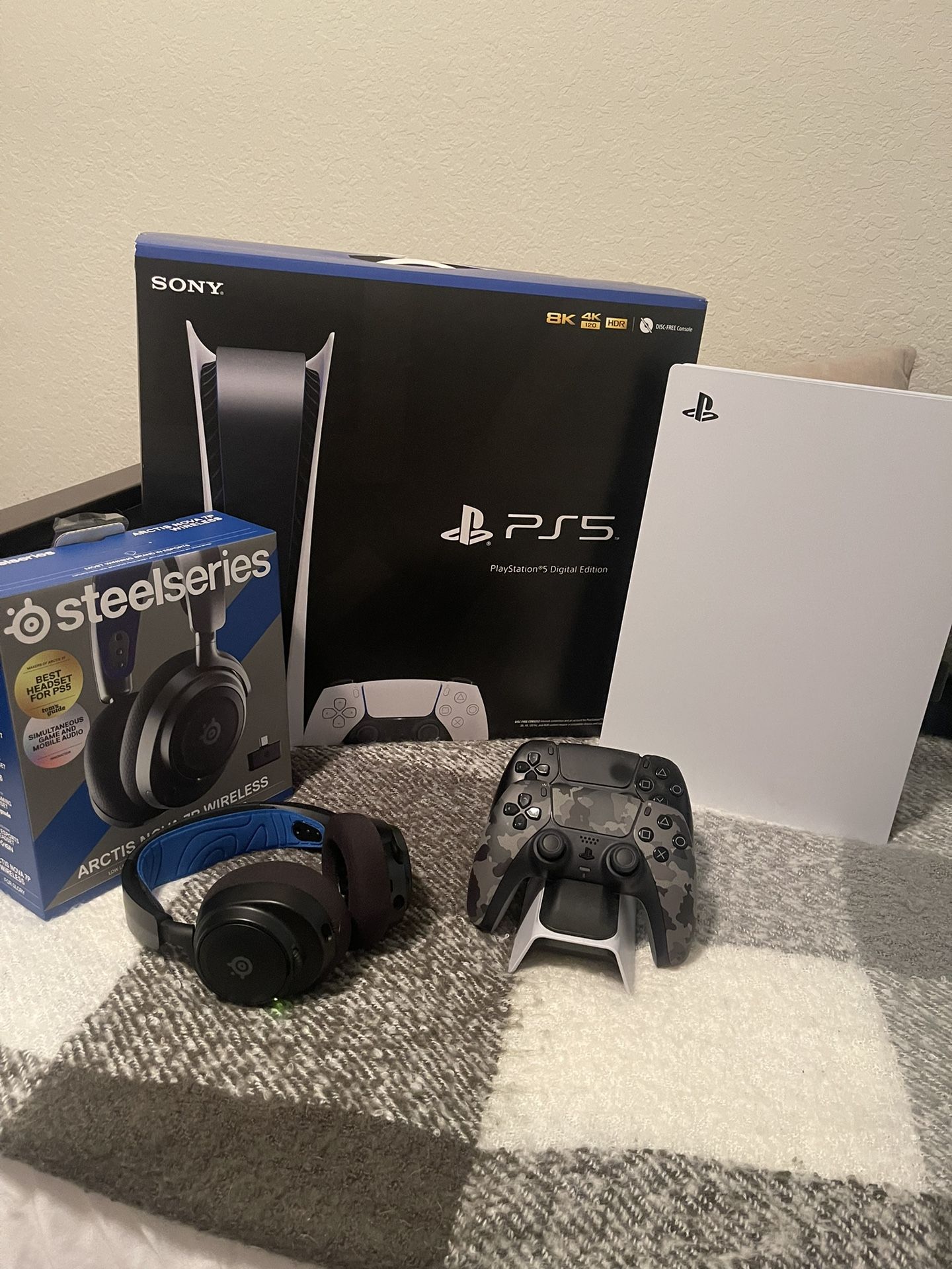 PlayStation 5 With Two Controllers And New Headset