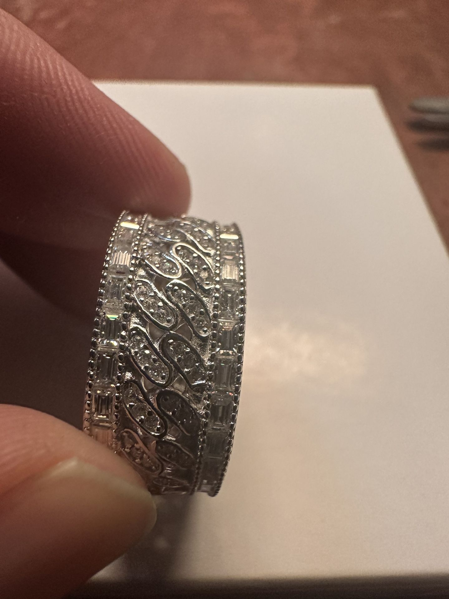 Cuban Moissanite Men’s Ring Size 10