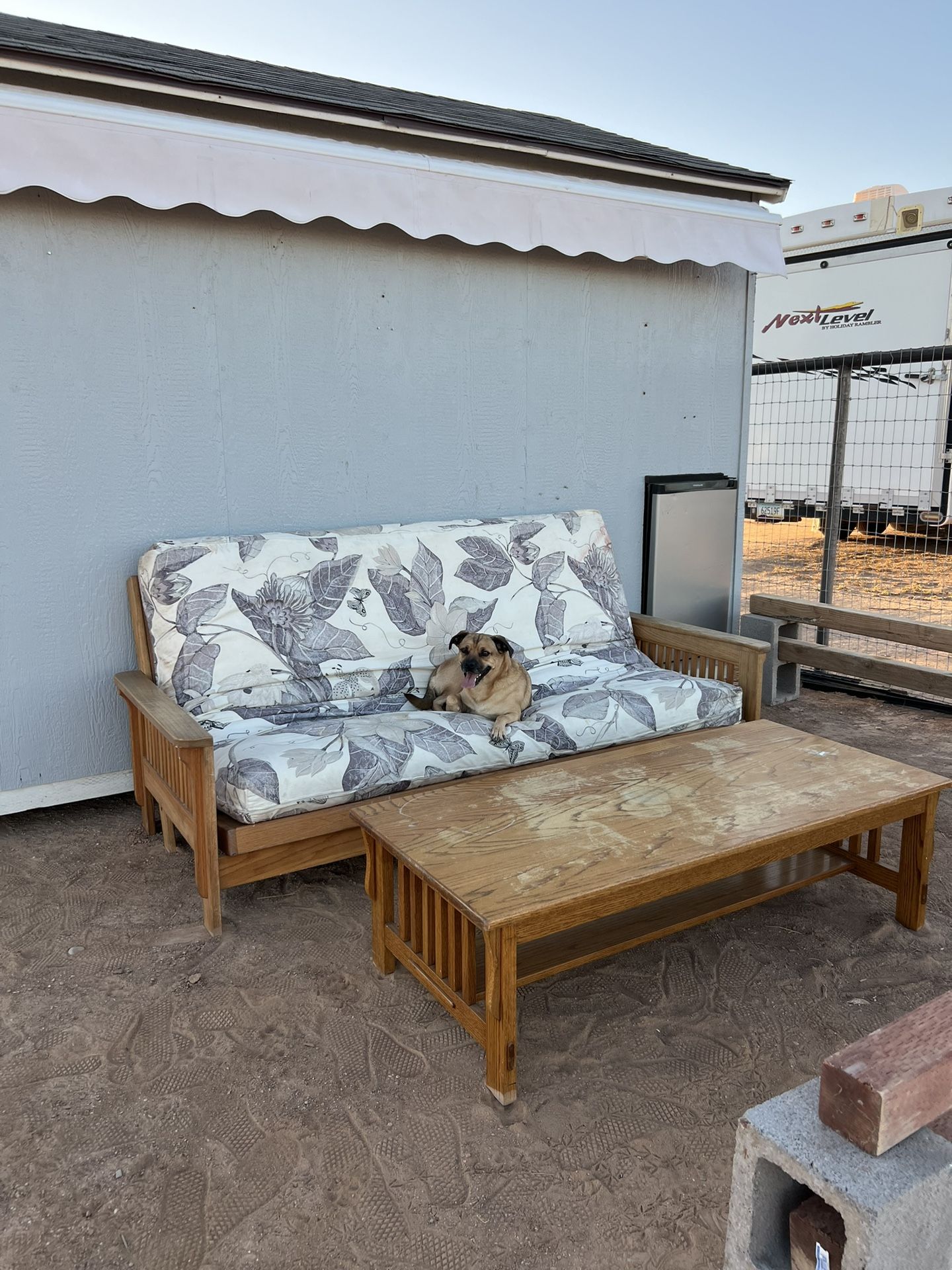 futon and Coffee Table
