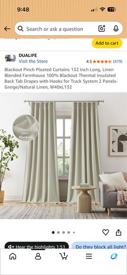High ceiling black out curtains
