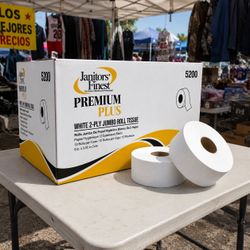Papel de Baño Jumbo 12 Rollos 2 Capas — Caja Rollo de 9”