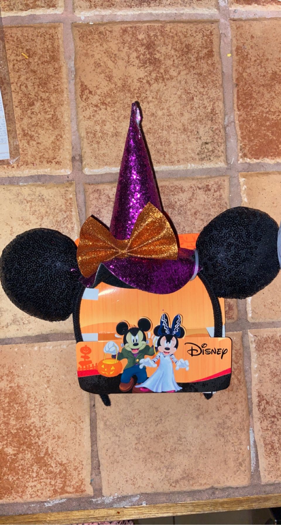 Halloween minnie mouse witch ears 
