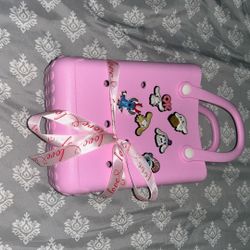Barely Used Croc Bag With Charms 