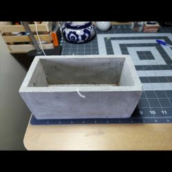 Rectangle Cement Pot Planter Indoor Outdoor Garden 