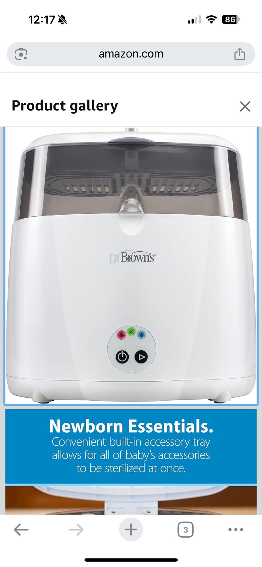 Dr Brown Bottle Sterlizer