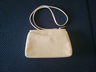 Cream Leather Crossbody Bag