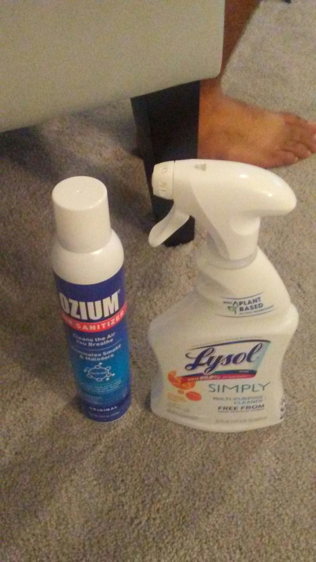 Air sanitizer and cleaner combo
