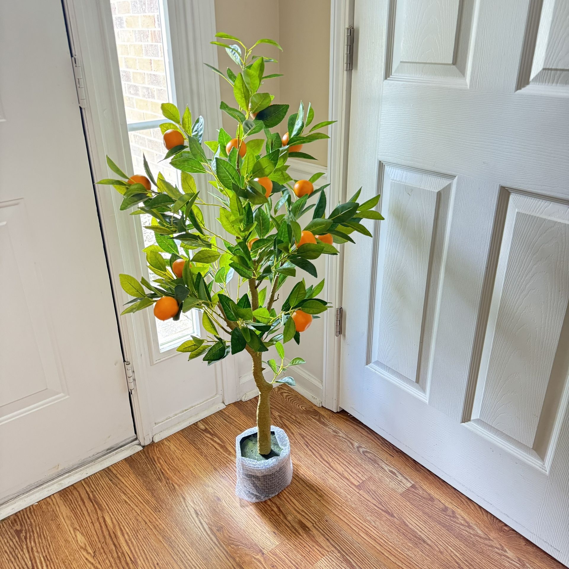 NEW 3.75 FT 45" Faux Artificial Orange Tree - Potted Plant - $65 Retail - Home Fruit Decor