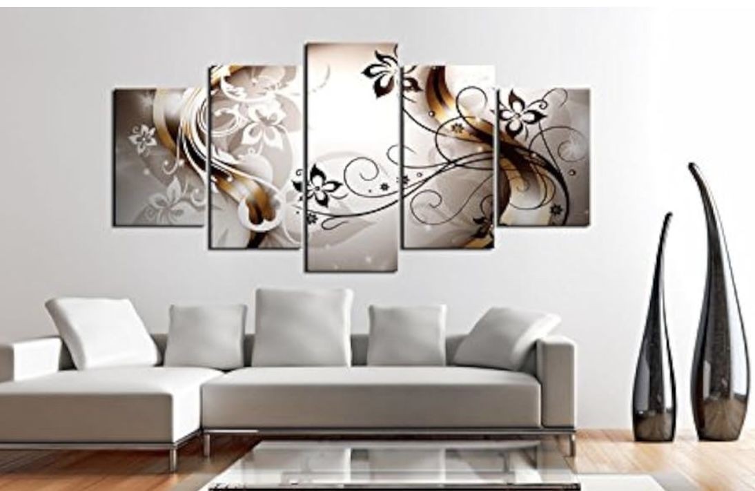 Floral Canvas Wall Art Artwork 5 pcs Abstract