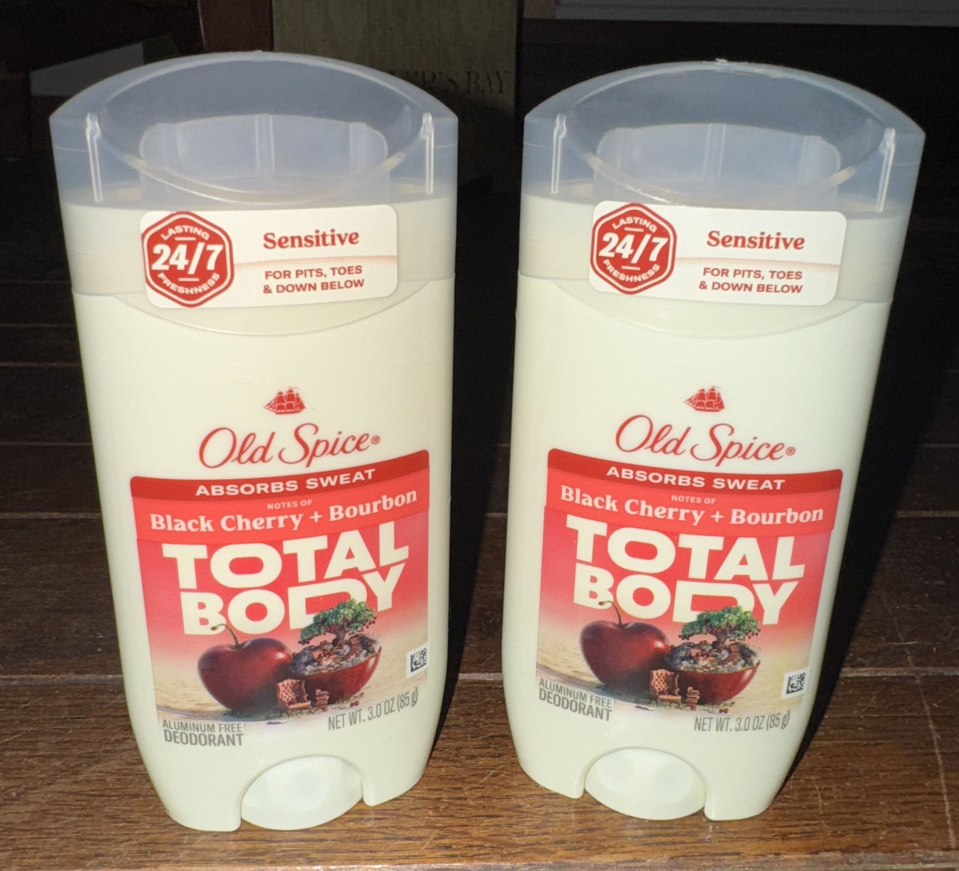 Old Spice TOTAL BODY Deodorant – Black Cherry + Bourbon (2 Pack)