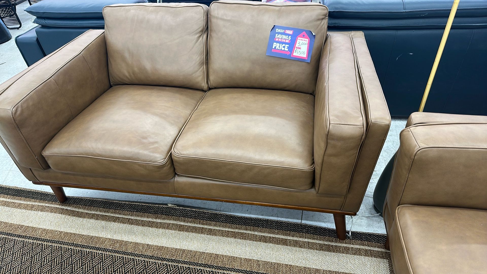 Brown Leather Sofa Set