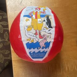 Mcdonald’s Beach Ball 1986  Semi Mint Condition