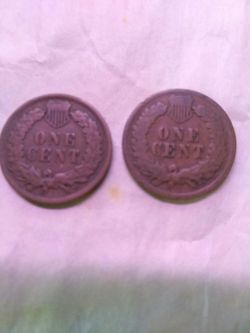 2 Indian head pennies