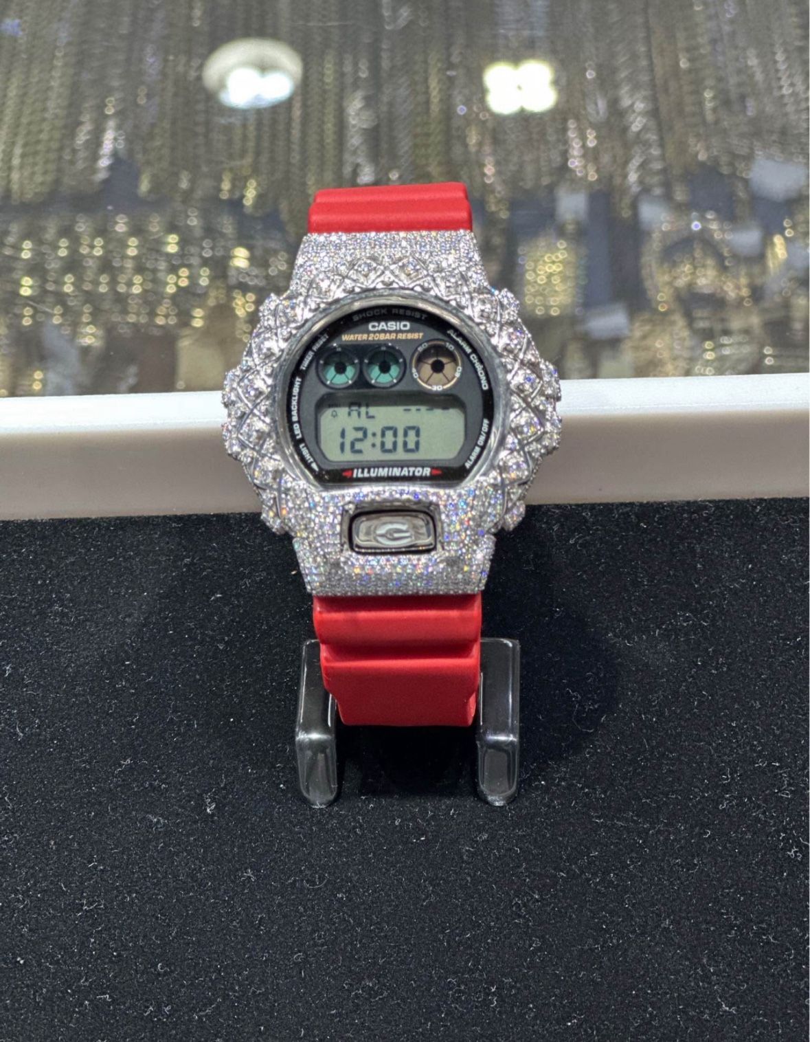 Iced out diamond G shock