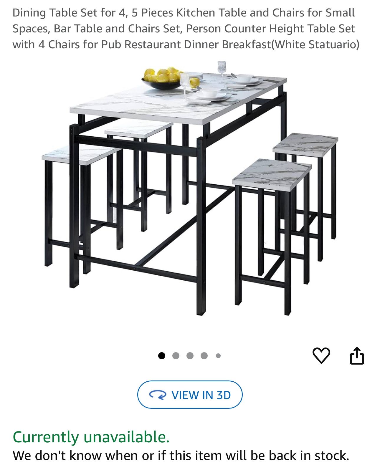 Dining Table Set For 4