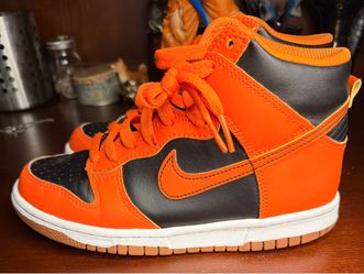 Nike Dunk High GS DB2179-004 Kids US 4.5/EU 36.5 Orange/Black High Top