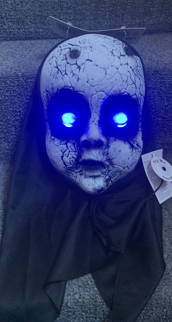 Scary Baby Doll Face Mask Costume