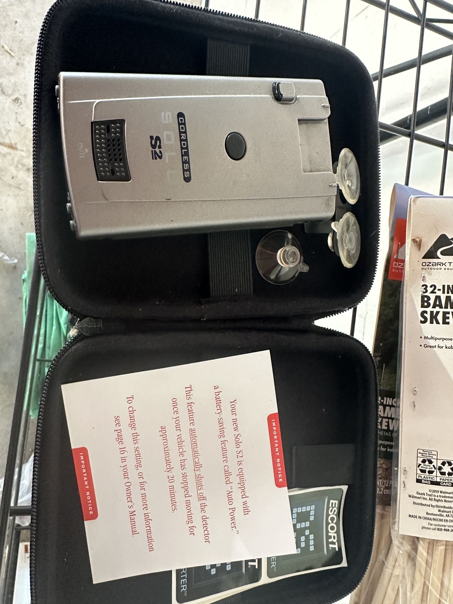 Escort Radar Detector Solo S2 Battery Power