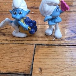 Greedy/Grouchy Smurf Duo (2011 Smufts Movie Happy Meal Toys)