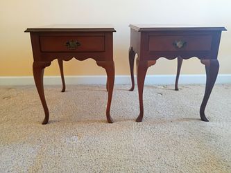 2 end tables Made by master craftsmen