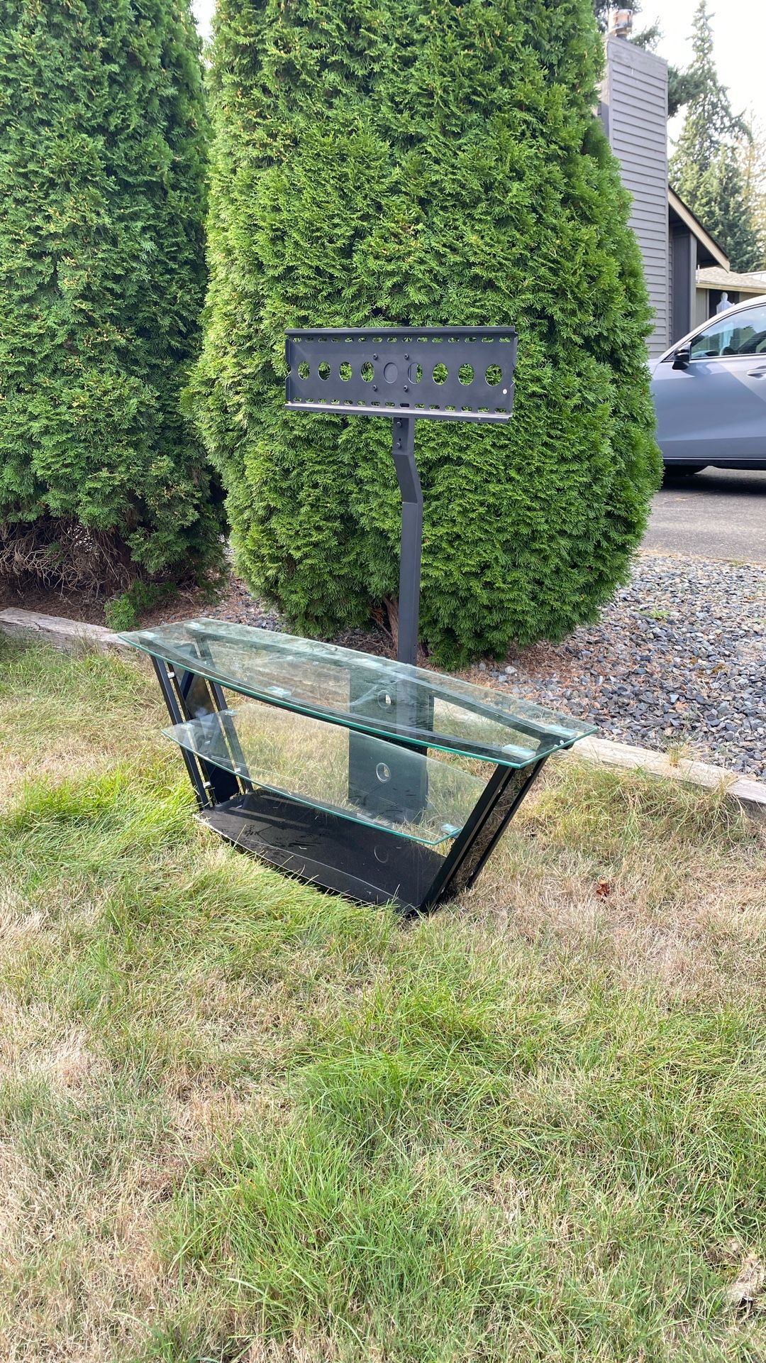 Glass TV stand