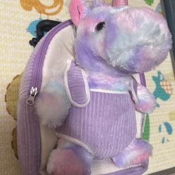 Potatu Cute Unicorn Purple Backpack 