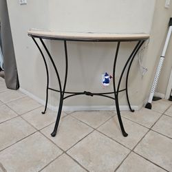 Half Circle Console Table- Metal. No Glass