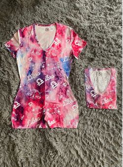Libra Galaxy Print Short Sleeve Romper