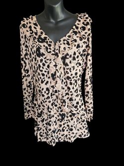 Leopard blouse and skirt set