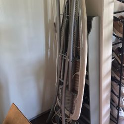 XL Ironing Board With Iron Holder and wire Shelf