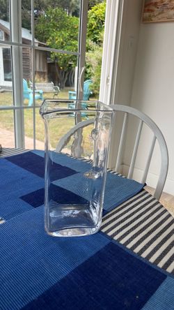Gorgeous glass squared pitcher
