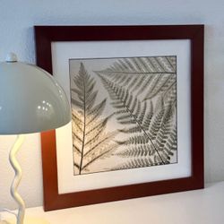 Foliage Portrait Housed in Solid Oak Tempered Glass Frame with Painted Maple Finish, 18.5" x 18.5"