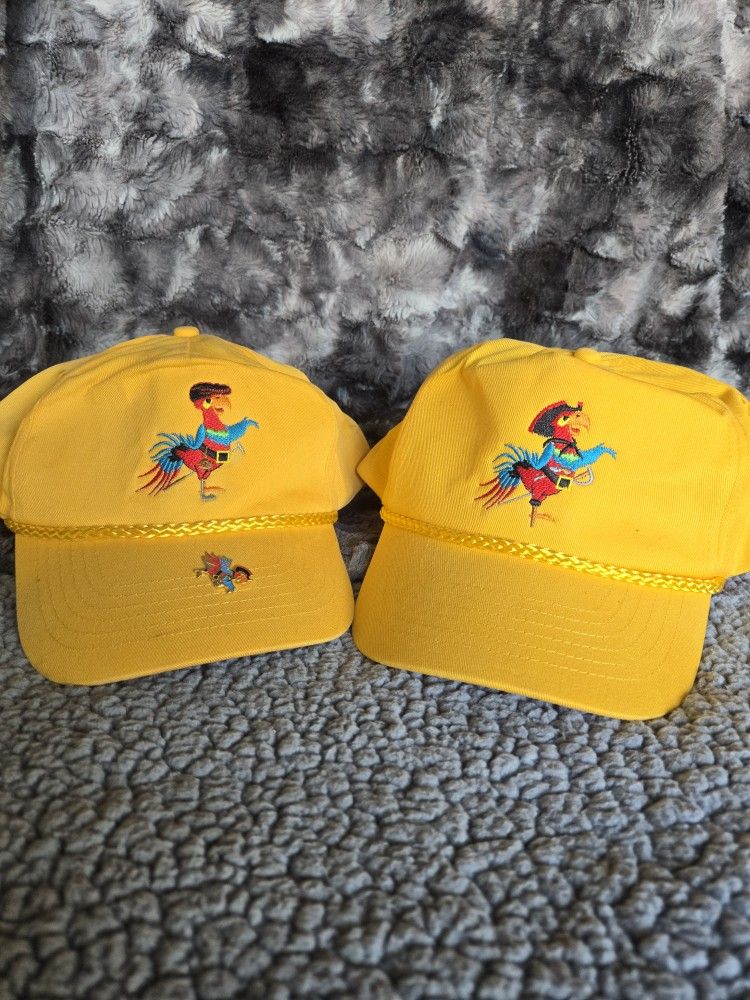 2 Yellow Parrot Hats