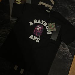 Black Purple Camo Shirt Size S