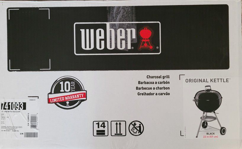 NEW BOX PACK, Weber Original Kettle 22-in Charcoal Grill

