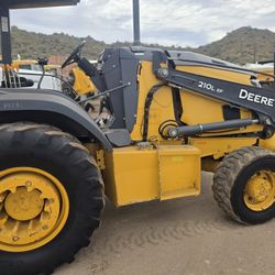 2016 john deere 210 4x4 gannon tractor skiploader 