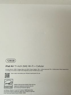 Apple iPad Air 11” M4 2026 CELLULAR 128GB