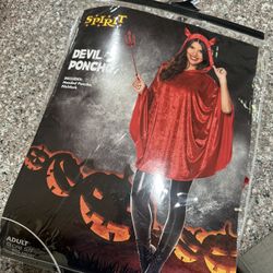 Devil Poncho Halloween Costume 