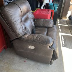 Leather Power Recliner 