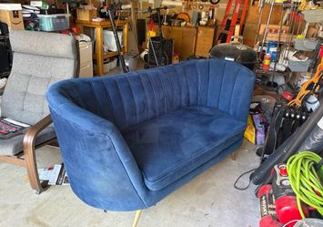 Blue modern couch sofa