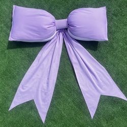 Chic Lavender Bow Accent Pillow/ Party Decoration