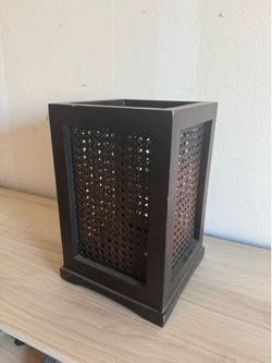 Dark Wood Cane basket