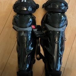 Under Armour Converge II Pro Series 16.5" Catchers Leg Guards Black