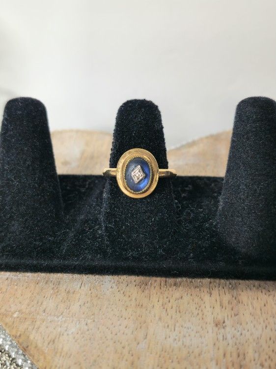 Edwardian 12kt gold diamond ring