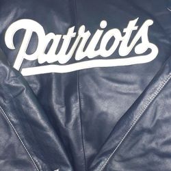 NFL Patriots 100 % Leather Mens Coat 
