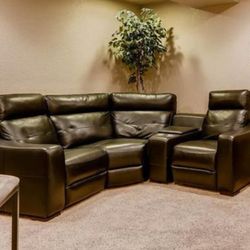 Black Leather theatre  Sofa 