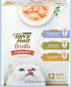 Purina Fancy Feast Broths Creamy Wet Cat Food, 1.4 oz
