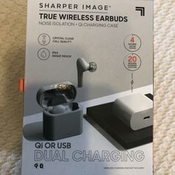 True Wireless Earbuds Qi Or USB Dual Charging-20 Hours Of Booming Bass